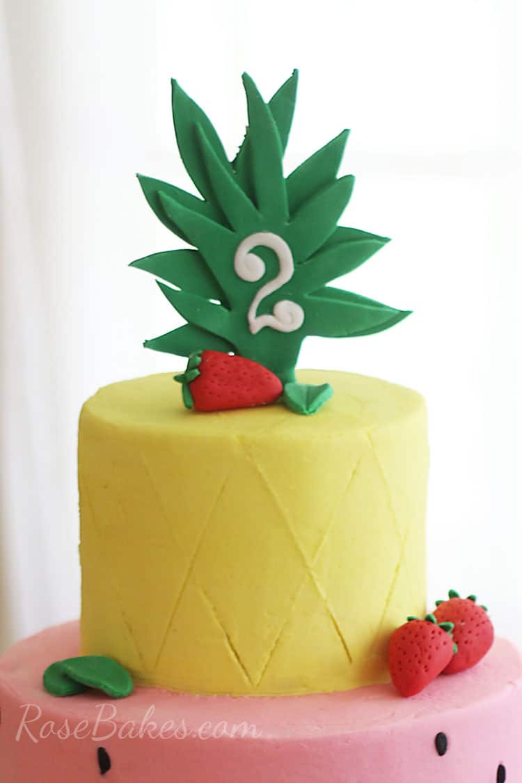Pineapple Cake Topper on Tutti Frutti Cake