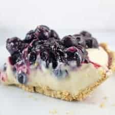 Lemon Blueberry No-Bake Cheesecake (with fresh blueberries!)-image