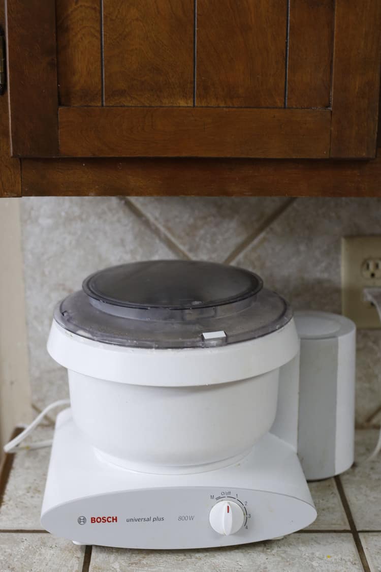 Bosch mixer sitting on counter