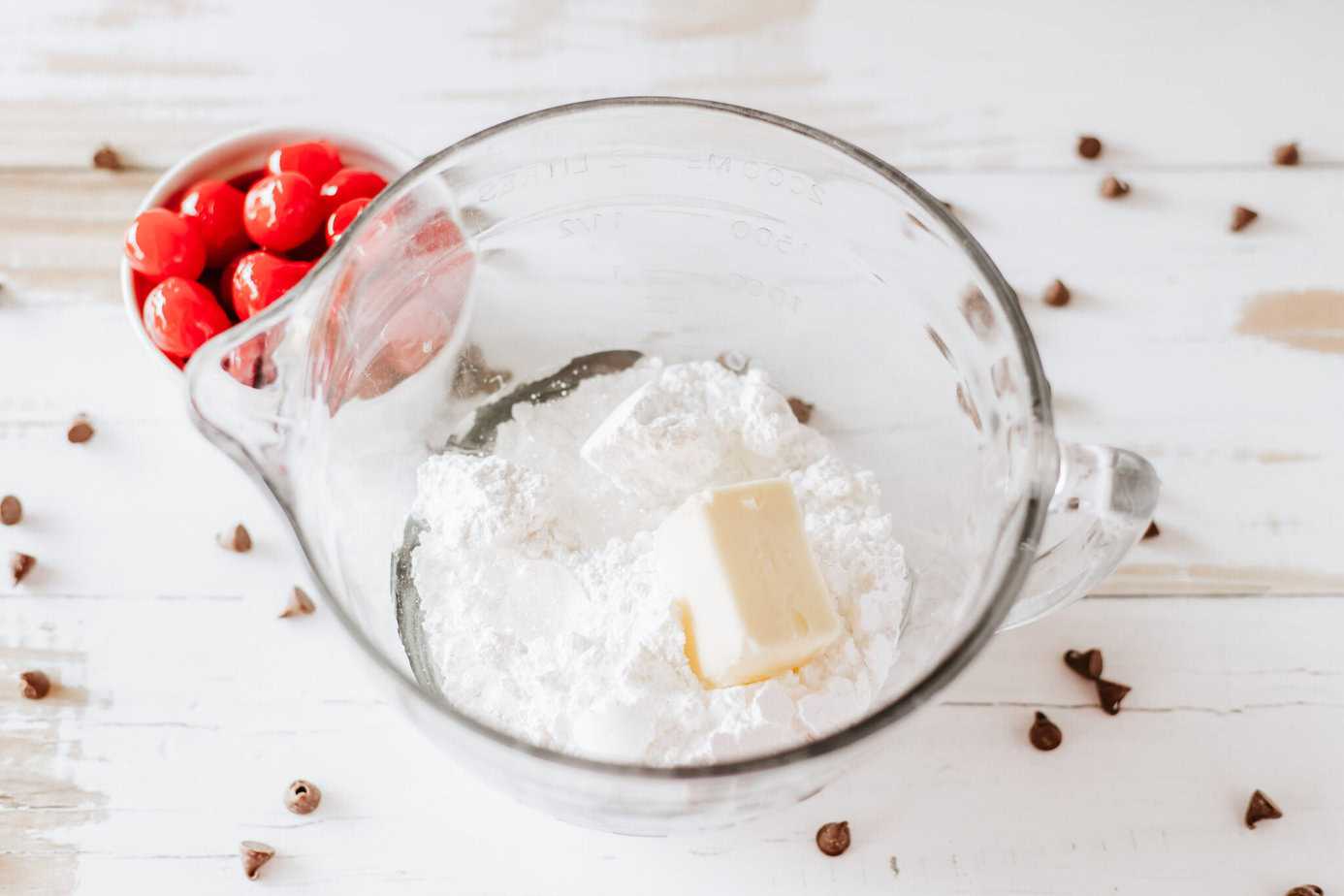 fondant ingredients in mixing bowl