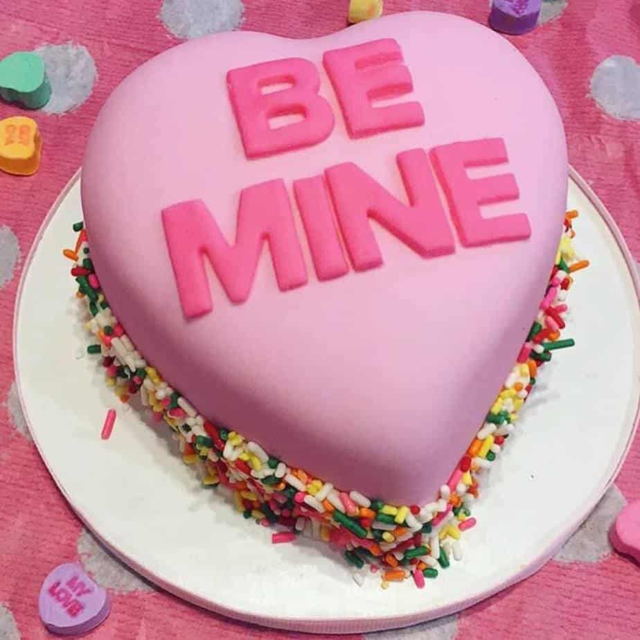13+ Valentines Cakes | Conversation Heart Cake