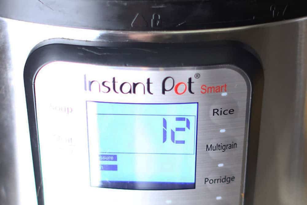 Set Instant Pot to 12 Minutes