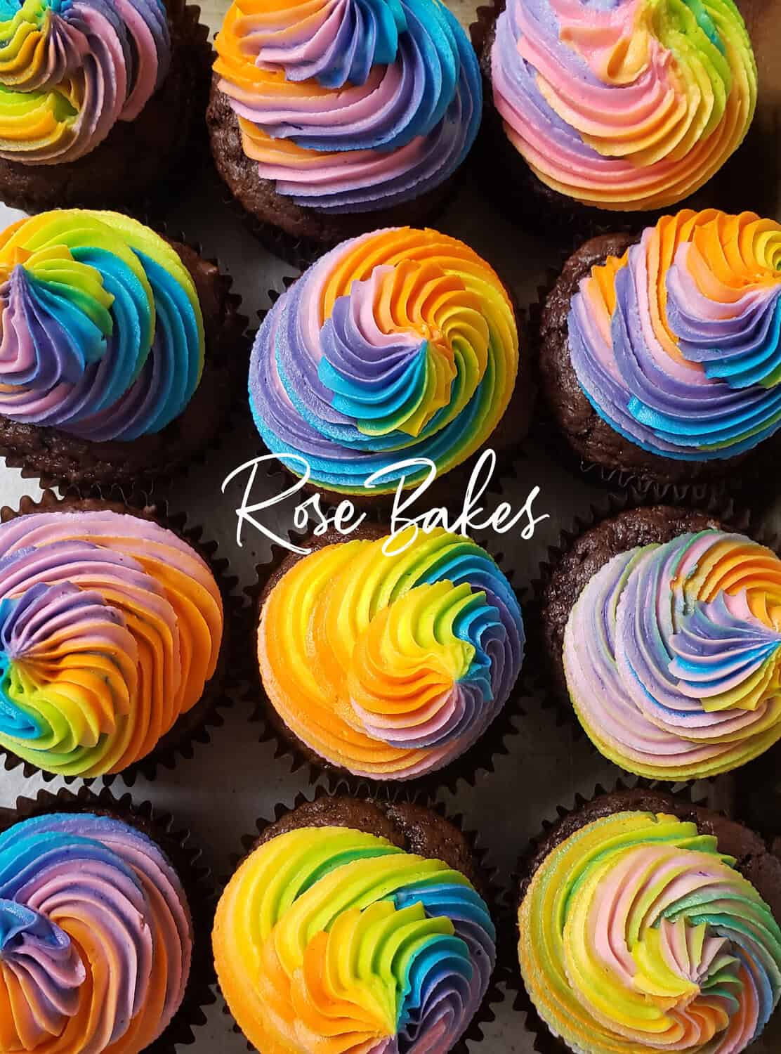 rainbow cupcakes