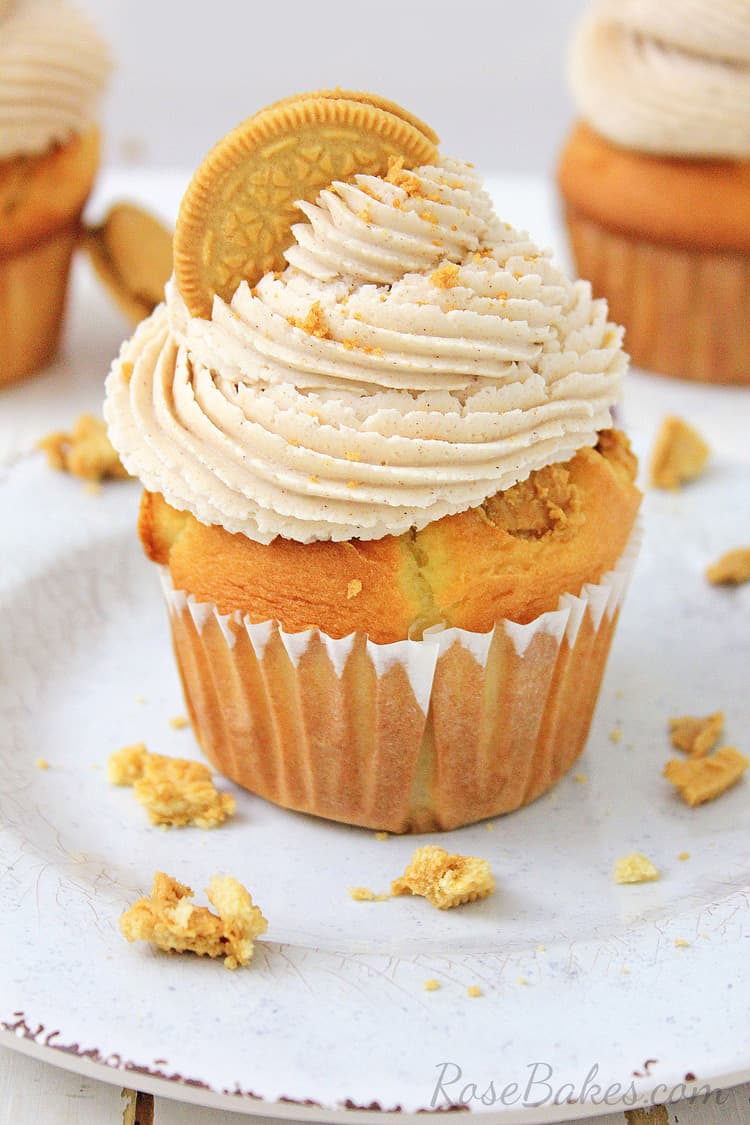 OREO Maple Creme Cupcake on a white plate