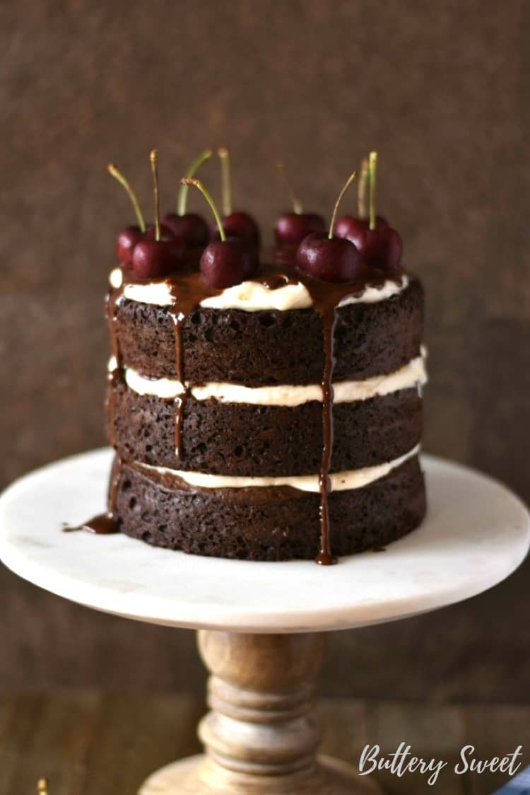 BlackForestCakeToppedwithCherries Rose Bakes