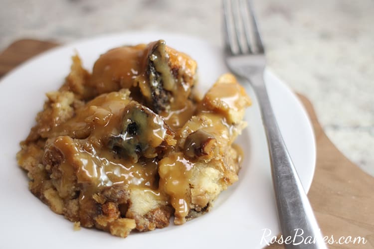 Bread Pudding with the BEST Jack Daniels Caramel Sauce