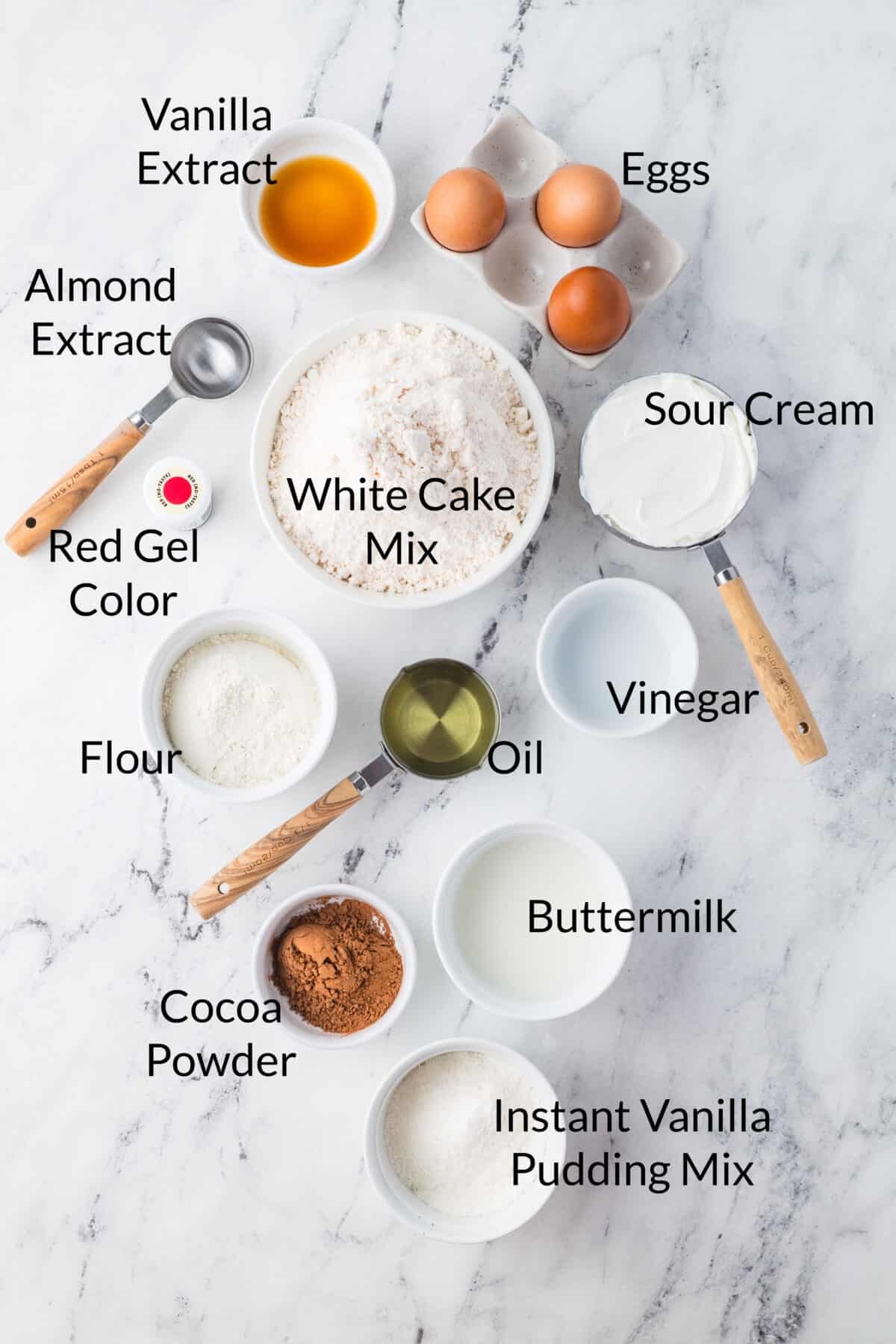 ingredients for red velvet cake