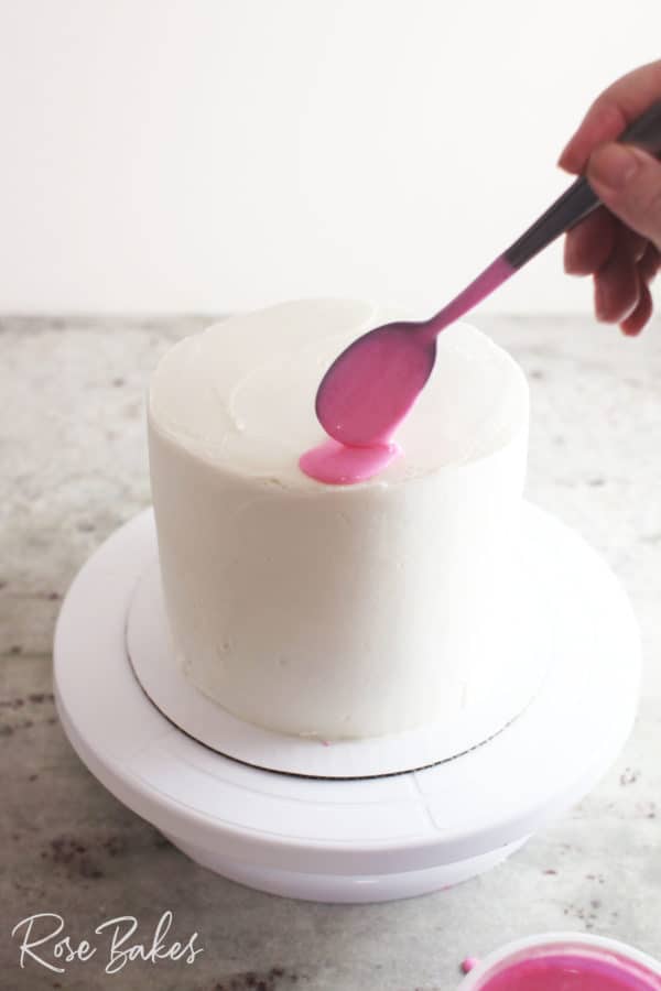 How to Make a Drip Cake with Canned Frosting SO Easy! Rose Bakes