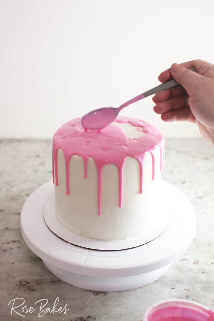 How to Make a Drip Cake with Canned Frosting SO Easy! Rose Bakes