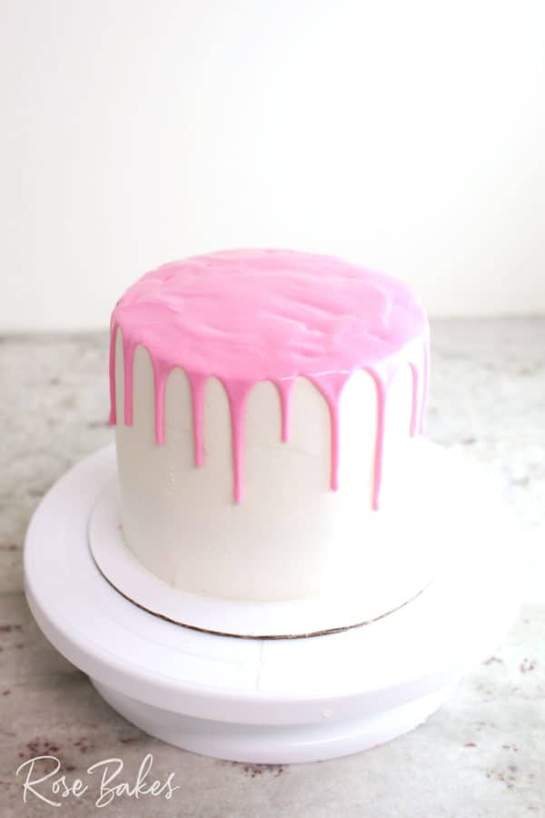 How to Make a Drip Cake with Canned Frosting SO Easy! Rose Bakes