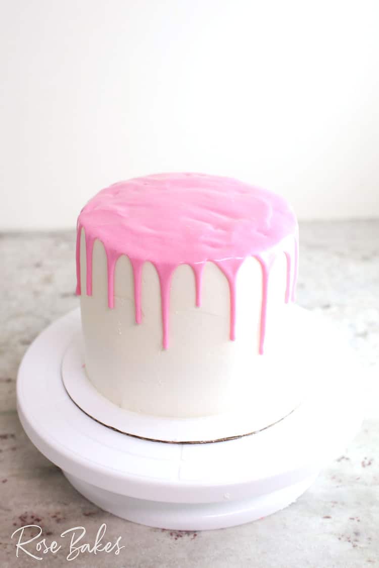 Canned Frosting Drip Cake 08 Rose Bakes