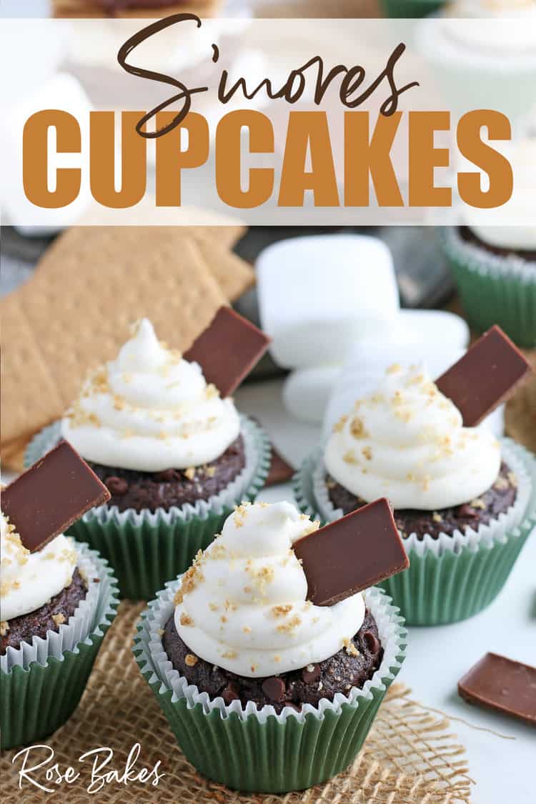 S'mores Cupcakes presented on table