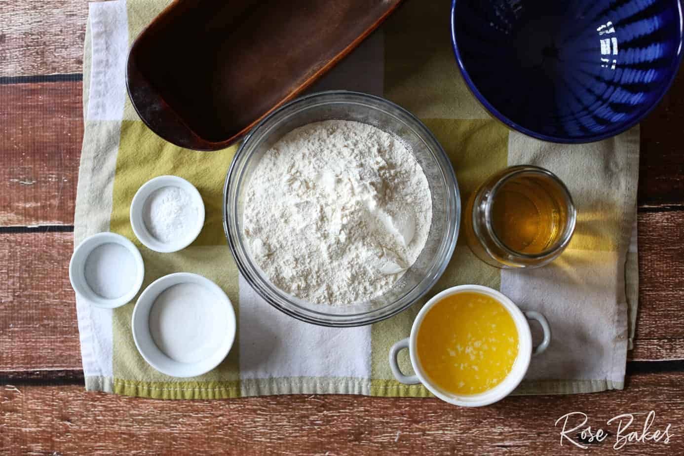 all ingredients needed in presented in measuring cups 