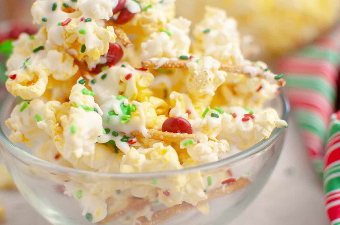 christmas popcorn snack mix