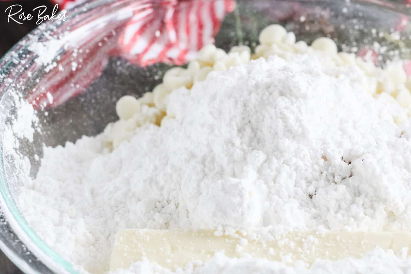 cookie dough cheeseball ingredients in bowl