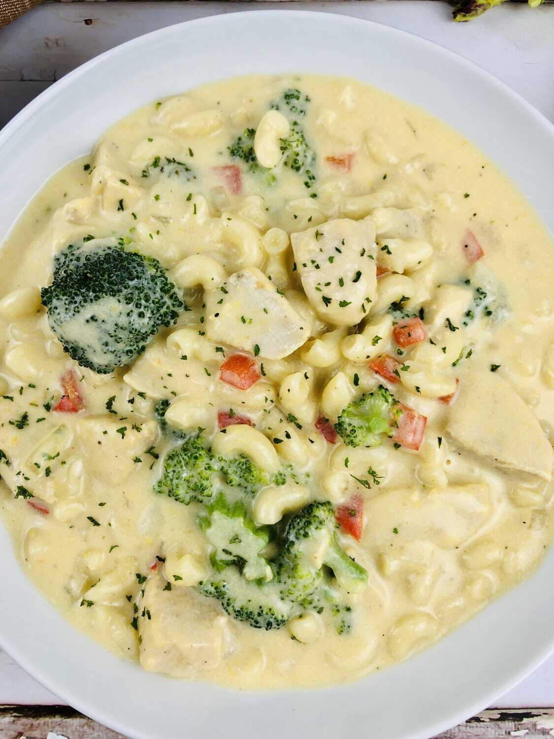 mac and cheese chicken soup