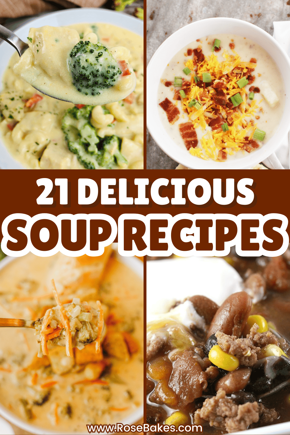 collage of soup recipes