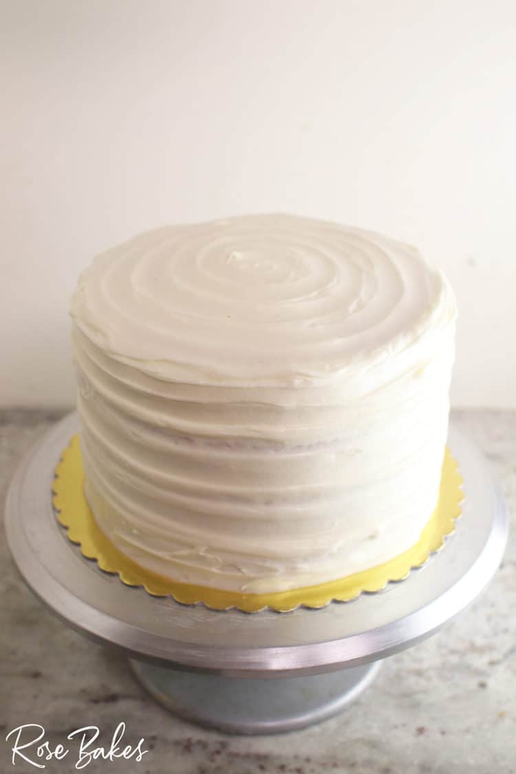 a frosted cake