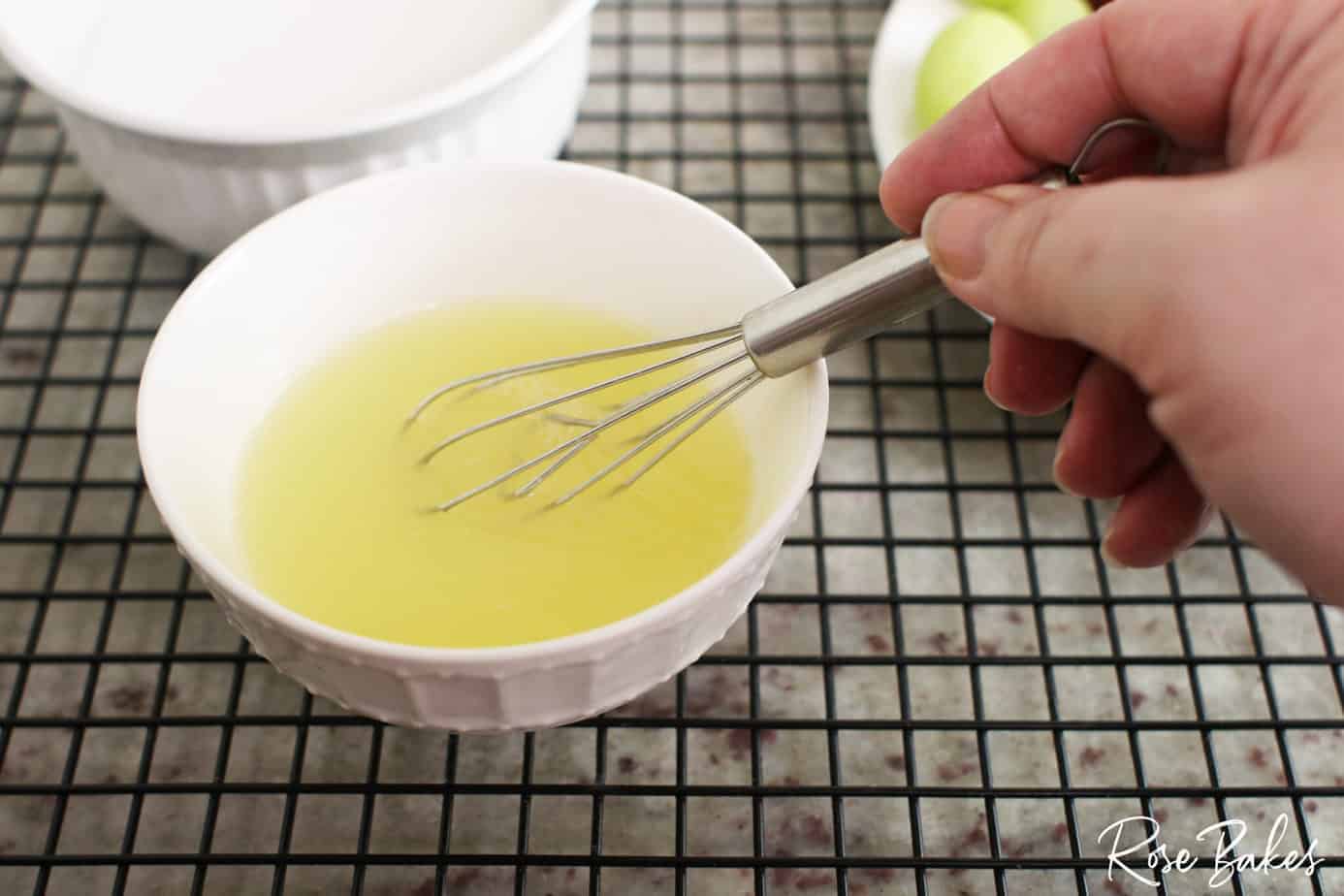 whisking the pasteurized egg whites