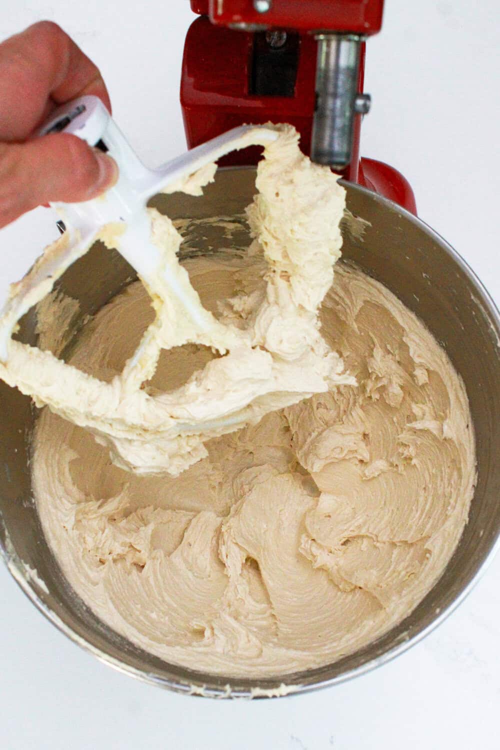 creamed brown sugar and butter