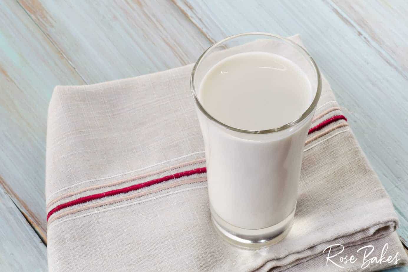 a glass of buttermilk 