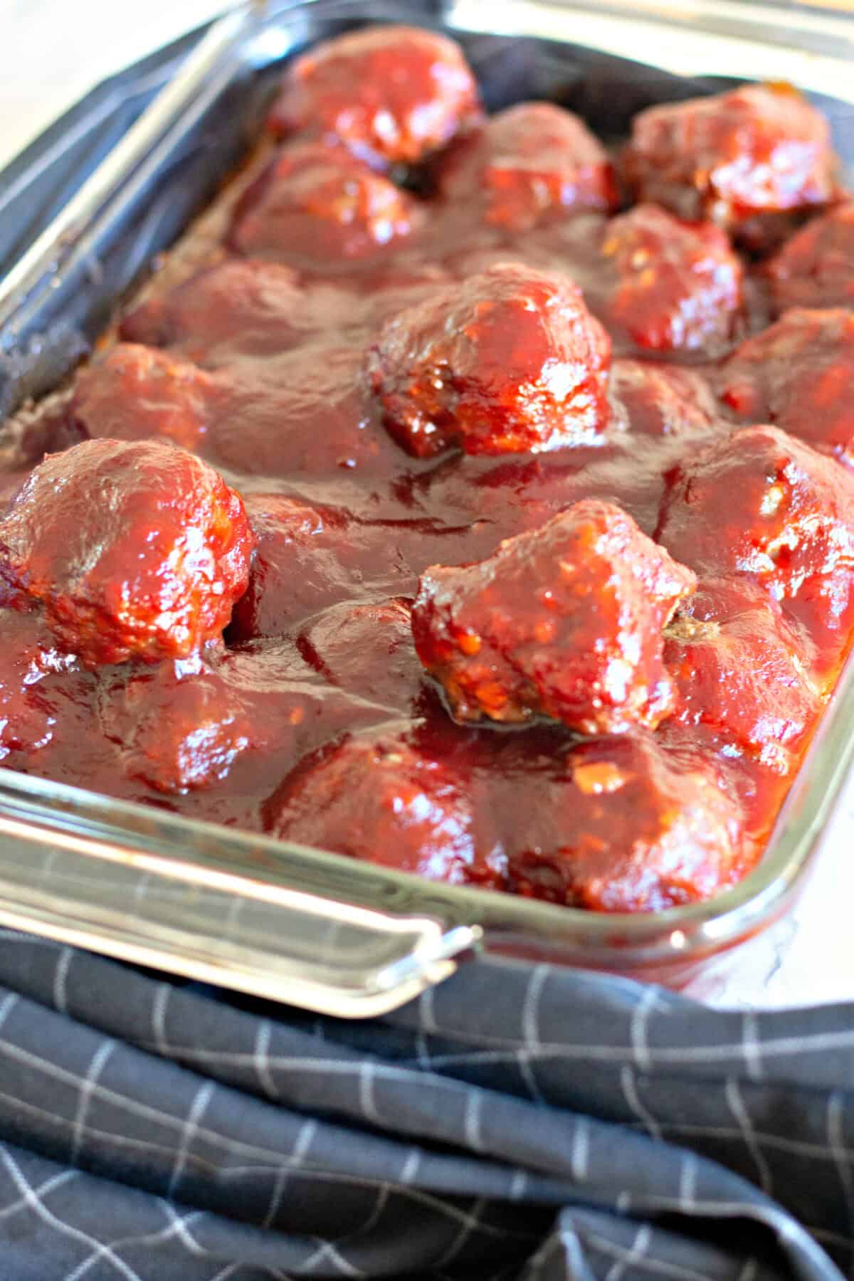 baked cranberry bbq meatballs