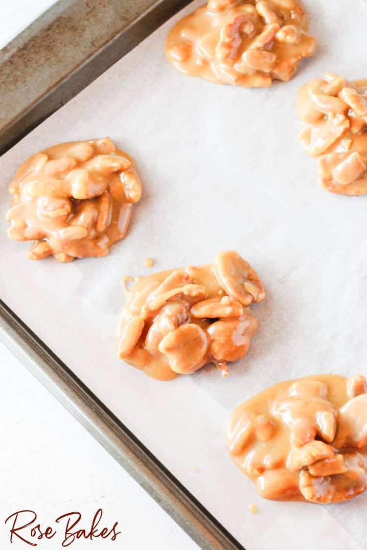 multiple pecan praline clusters 