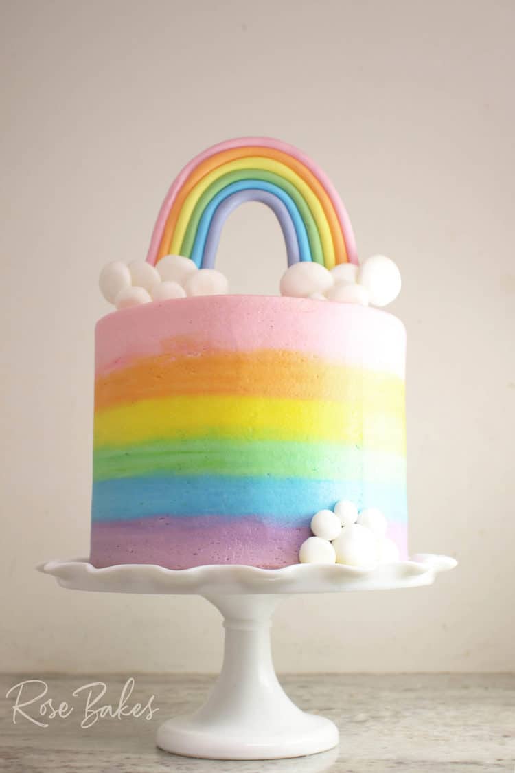 1 tier rainbow cake