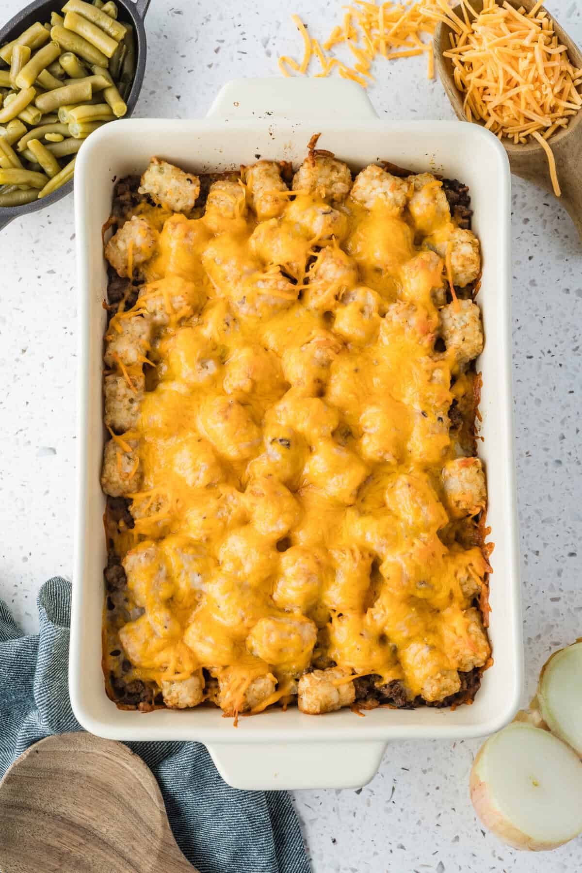 tater tot casserole 04 baked tater tot casserole
