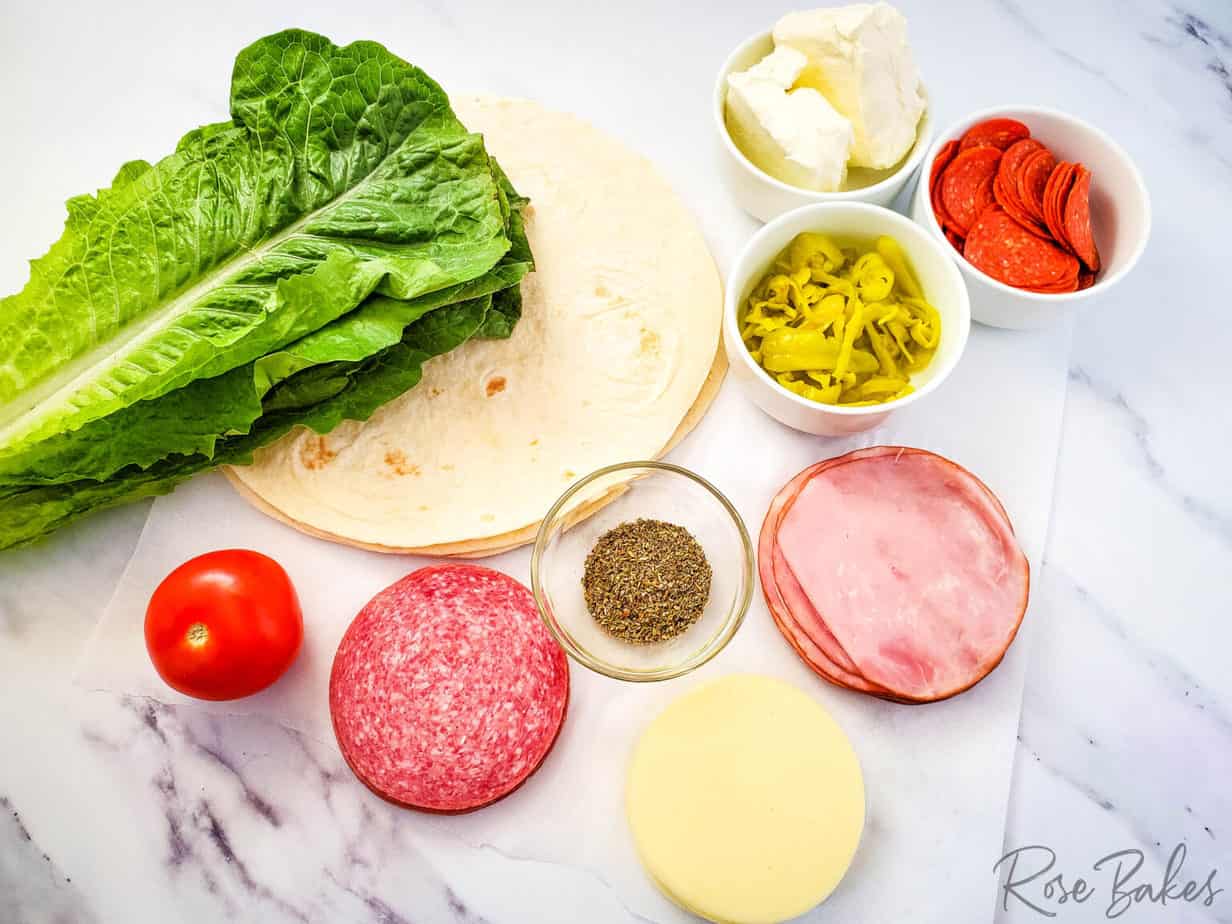 Easy Italian Pinwheels ingredients
