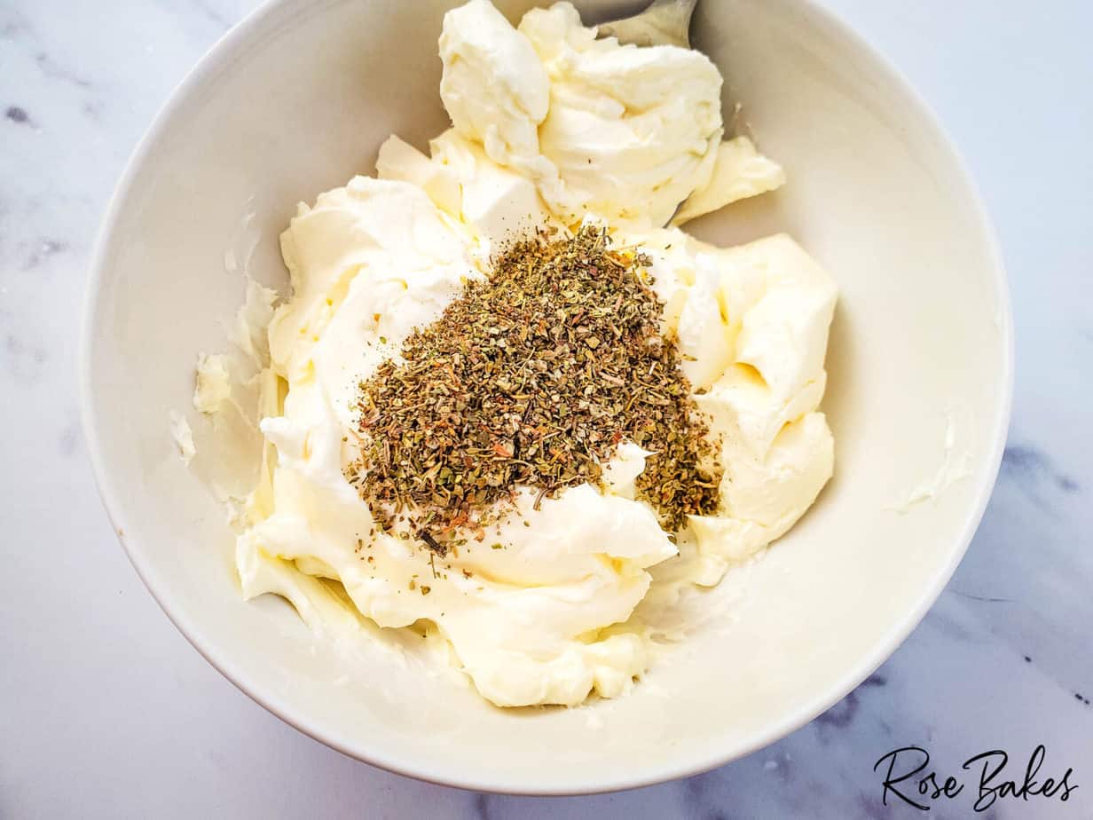 dressing ingredients for Italian pinwheels