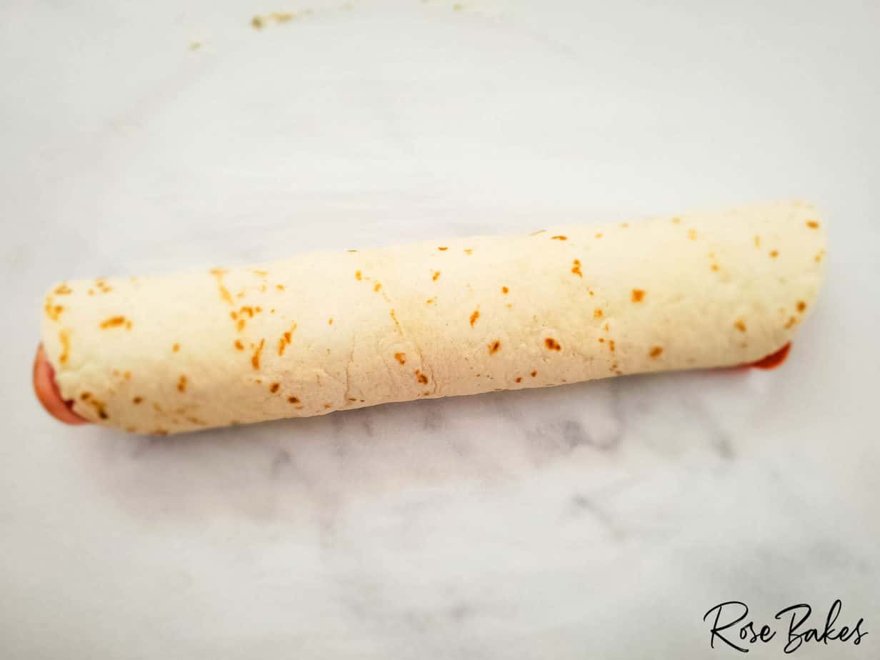 rolled up tortilla