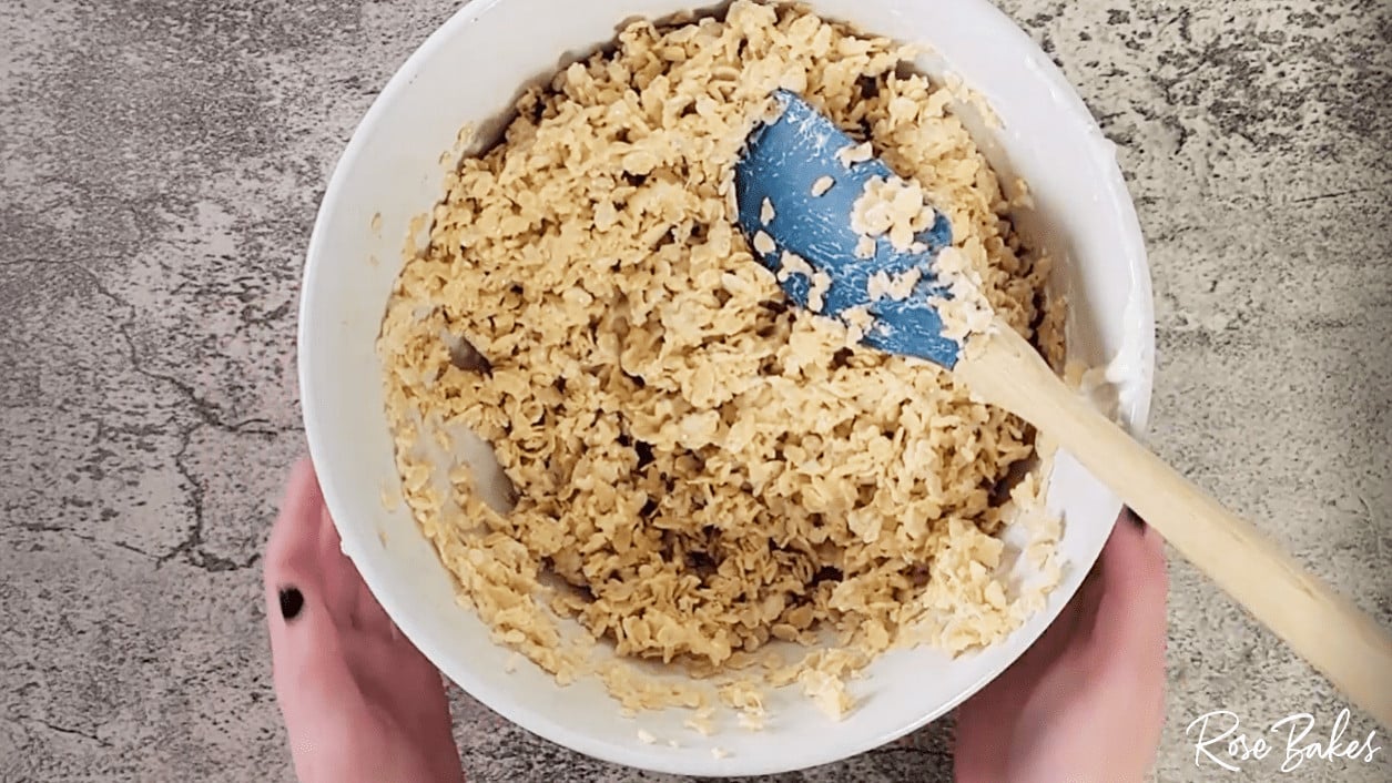 The mixed result of marshmellows and rice krispies