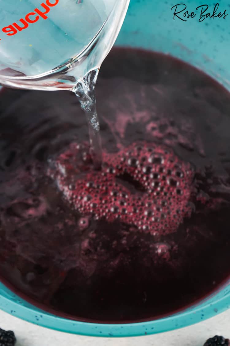 smashed black berry in juice