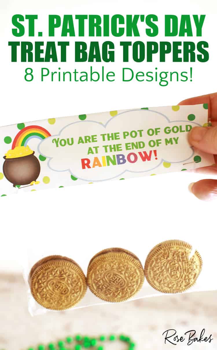 St Patrick's Day Treat Bag Toppers