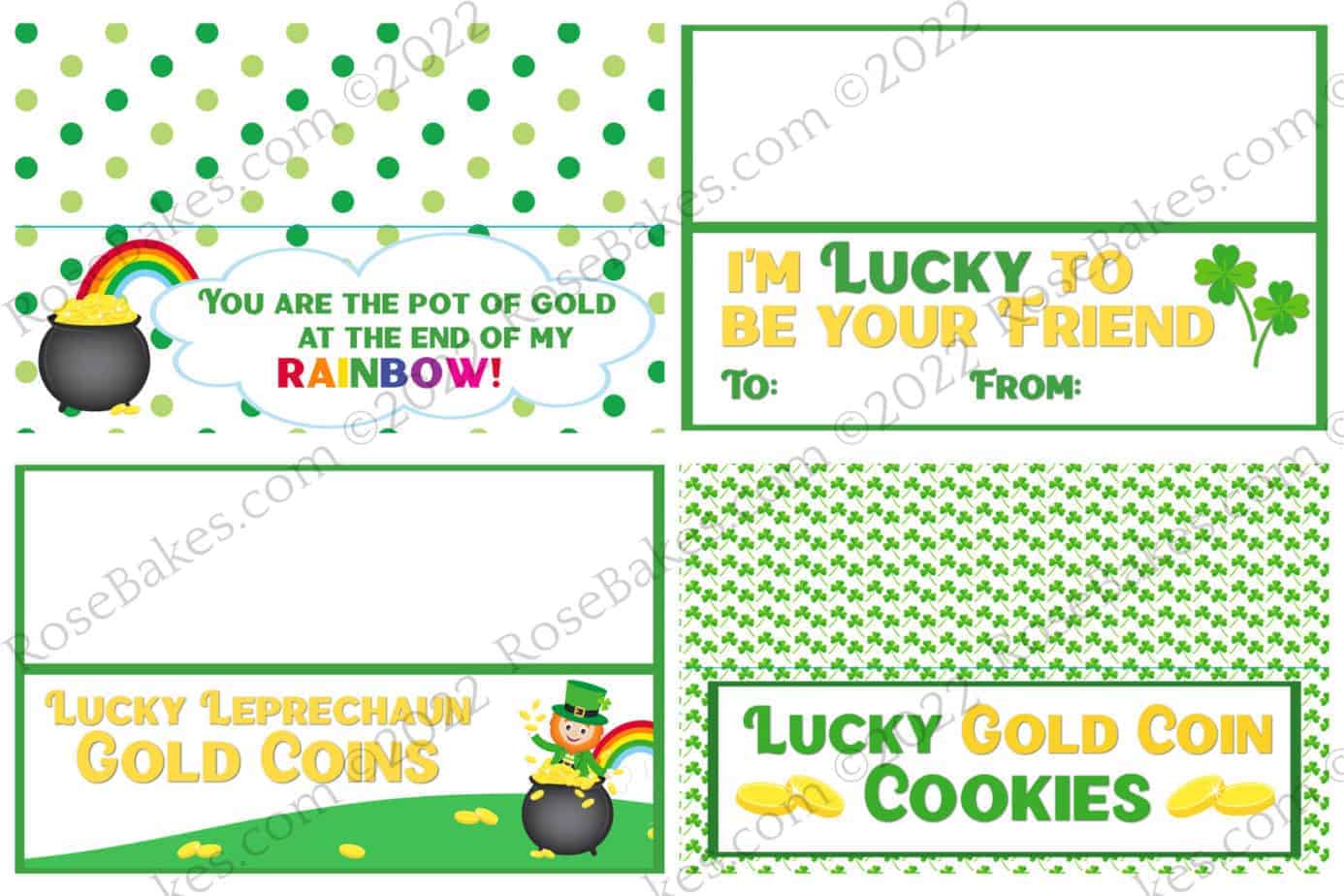 St. Patrick's Day Treat Bag Toppers that are printable
