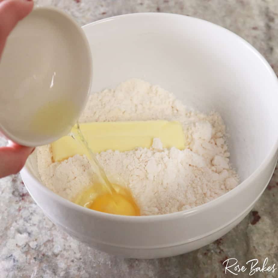 bowl with ingredients added in to be mixed
