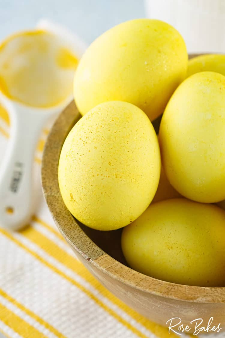 Easter Eggs Dyed with Turmeric