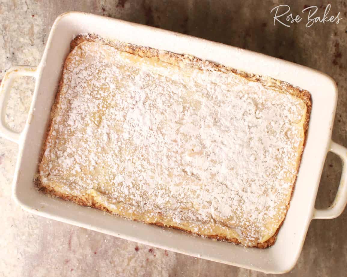 Dusted with powdered sugar and ready for serving
