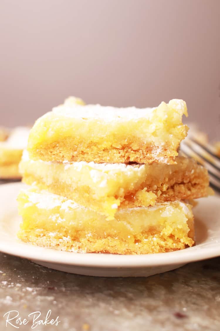 Ooey Gooey Bars cut and stacked
