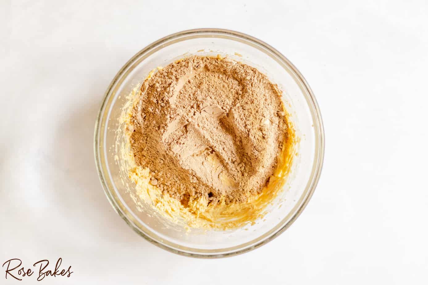 dry ingredients mixed
