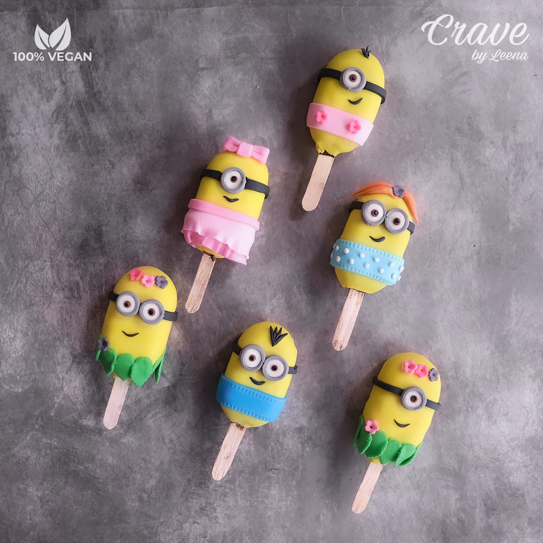 mini minion cake pops