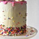 confetti cake with sprinkles