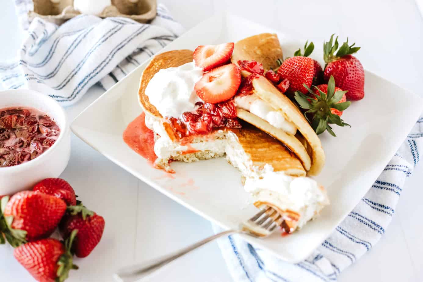 Strawberry Cheesecake pancakes