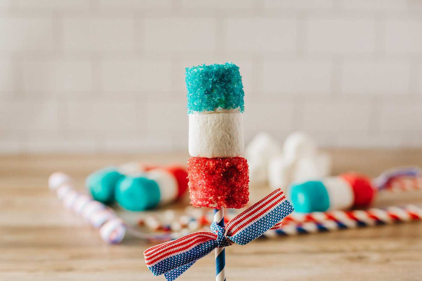 Firecracker Marshmallow Pops
