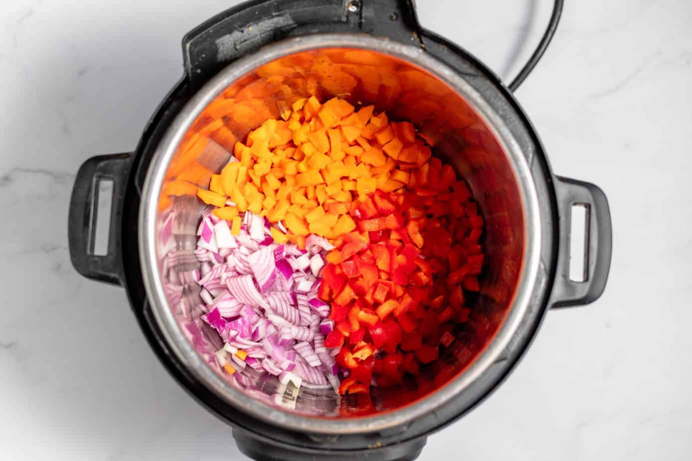 peppers onions and carrots in instant pot