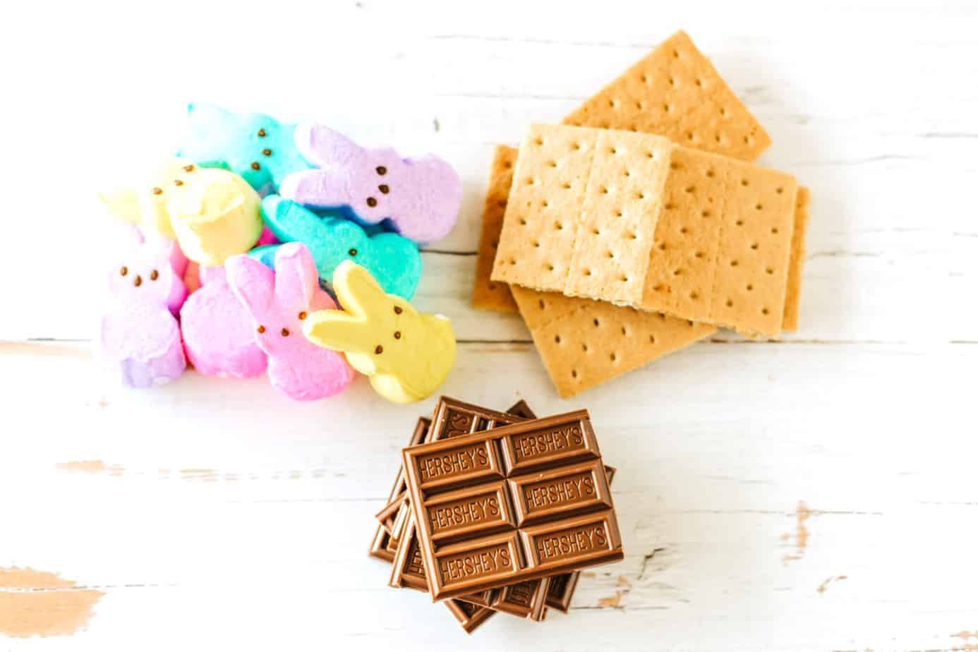 peeps marshmallows graham crackers chocolate