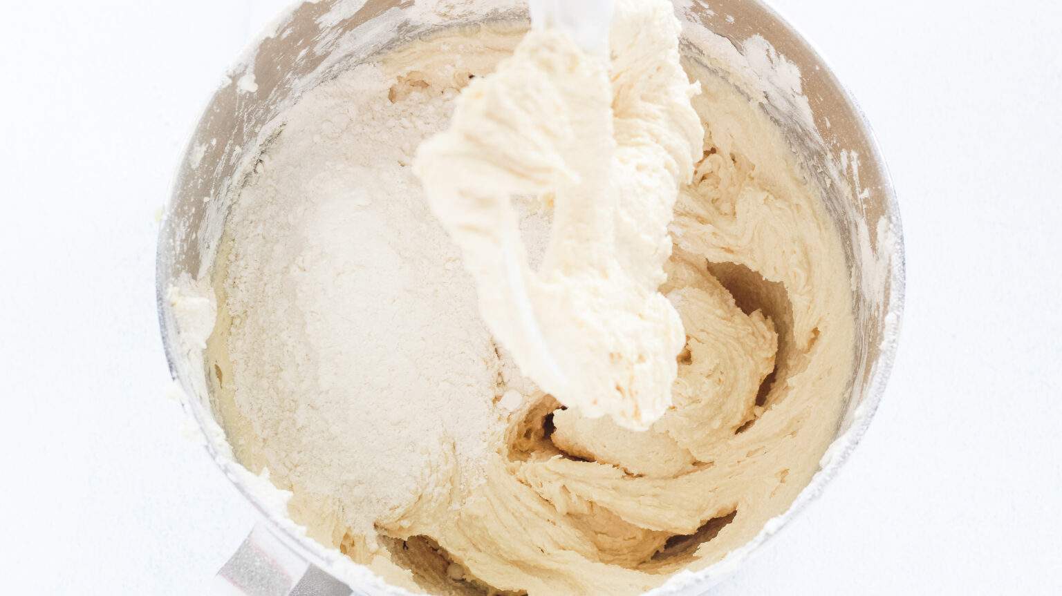 easter skillet cookie batter mixed up