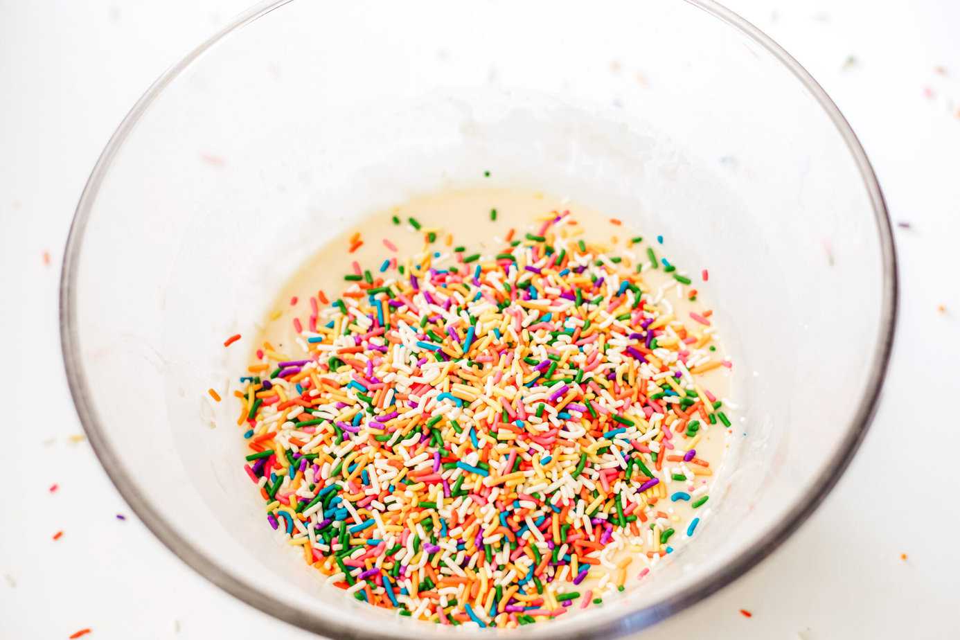 sprinkles added to funfetti pancake batter