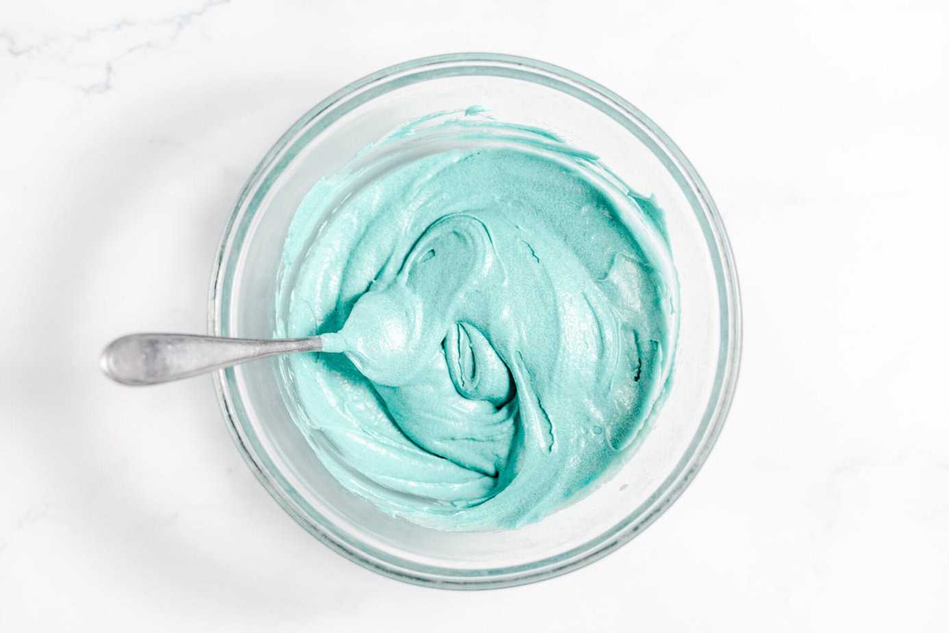 blue cake batter